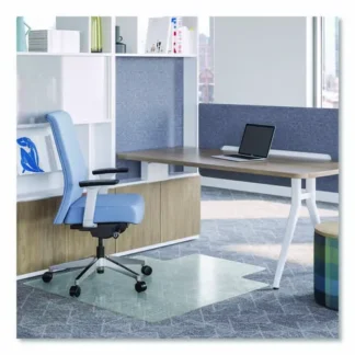 deflecto® OceanMat Carpet Chair Mat, 36" x 48", Lipped, Clear