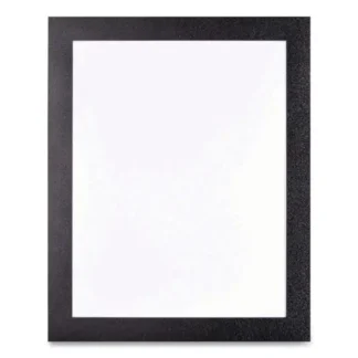 deflecto® Self Adhesive Sign Holders, Clear with Black Border, 2/Pack