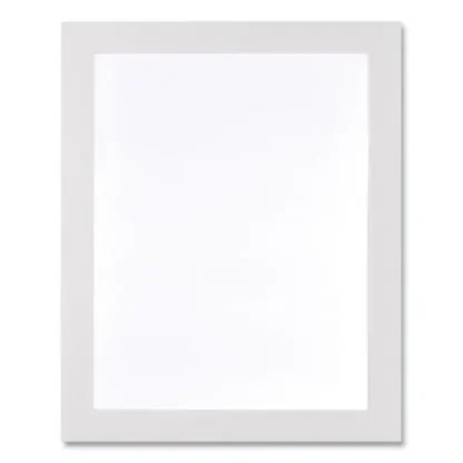 deflecto® Self Adhesive Sign Holders, 8.5 x 11 Insert, Clear with White Border, 2/Pack
