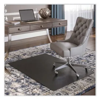 deflecto® SuperMat Frequent Use Chair Mat for Medium Pile Carpet, 36 x 48, Rectangular, Black
