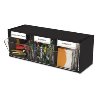 deflecto® Tilt Bin® Interlocking Multi-Bin Storage Organizer