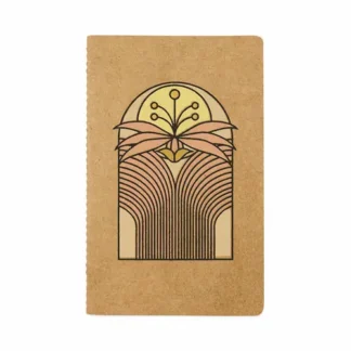 Denik Kraft Layflat Softcover Notebook, Desert Bloom Artwork, Medium/College Rule, 8 x 5, 72 Sheets