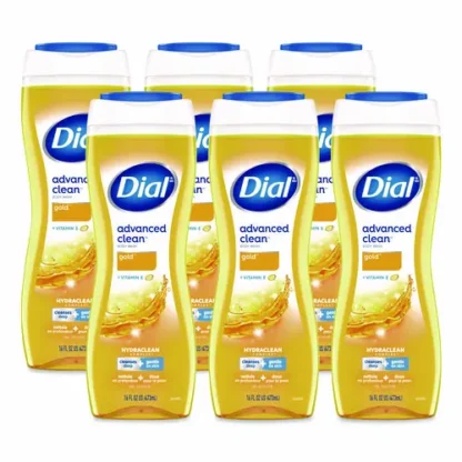 Dial® Body Wash Advanced Clean Gold, Original Gold, 16 oz, 6/Carton
