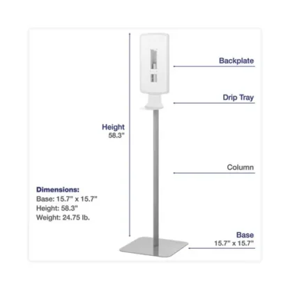 Dial® FIT Touch Free Dispenser Floor Stand, White
