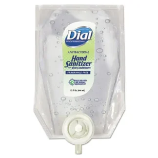 Dial® Professional Antibacterial Gel Hand Sanitizer Refill for Versa Dispenser, Fragrance-Free, 15 oz, 6/Carton