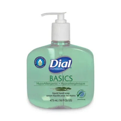 Dial® Professional Basics MP Free Liquid Hand Soap, Unscented, 16 oz, 12/Carton