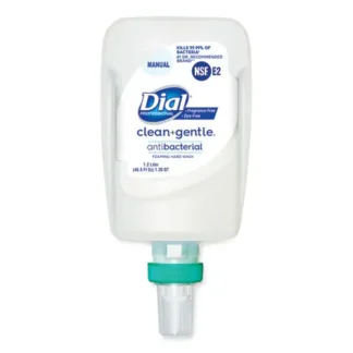 Dial® Professional Clean+Gentle Antibacterial Foaming Hand Wash Refill, Fragrance-Free, 1.2 L, 3/Carton