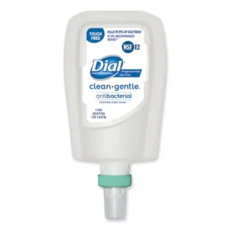 Dial® Professional Clean+Gentle Antibacterial Foaming Hand Wash Refill, Fragrance-Free, 1 L, 3/Carton