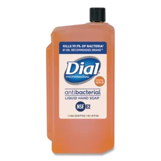 Dial® Professional Gold Antibacterial Liquid Hand Soap, 1 L, 8/Carton