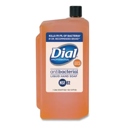 Dial® Professional Gold Antibacterial Liquid Hand Soap, 1 L, 8/Carton