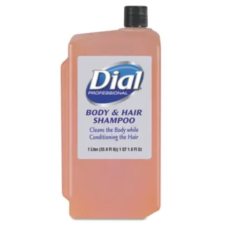 Dial® Professional Hair + Body Wash Refill, Neutral Scent, 1 L Cartridge, 8/Carton