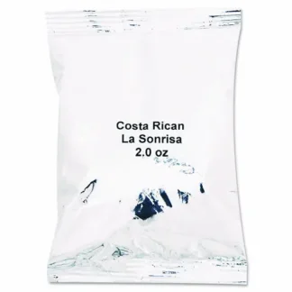 Distant Lands Coffee Portion Packs, Costa Rican La Sonrisa, 2oz Packets, 40/Carton