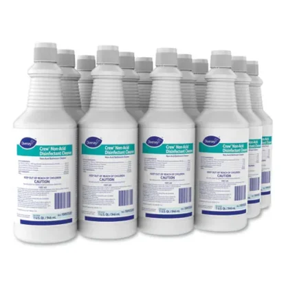 Diversey™ Crew Neutral Non-Acid Bowl and Bathroom Disinfectant, 32 oz Squeeze Bottle, 12/Carton