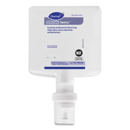 Diversey™ Soft Care Sentry Foaming Antibacterial Hand Soap Refill, Fragrance-Free, 1.3 L, 6/Carton
