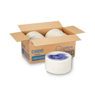 Dixie® Paper Dinnerware Plate, 8.5" Diameter, White, 125/Pack, 4/Carton