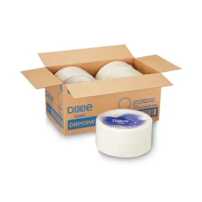 Dixie® Paper Dinnerware Plate, 8.5" Diameter, White, 125/Pack, 4/Carton