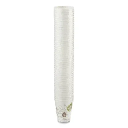 Dixie® Pathways Paper Hot Cups, 10 oz, White/Brown, 50/Pack