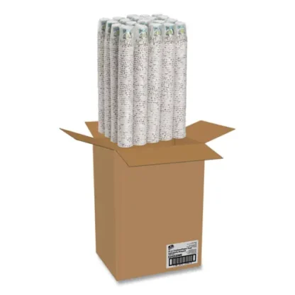 Dixie® PerfecTouch Paper Hot Cups, 12 oz, Coffee Haze Design, Individually Wrapped, 1,000/Carton