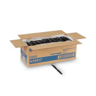 Dixie® Plastic Cutlery, Heavy Mediumweight Knife, Black, 1,000/Carton