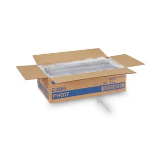 Dixie® Plastic Cutlery, Heavyweight Fork, Clear, 1,000/Carton