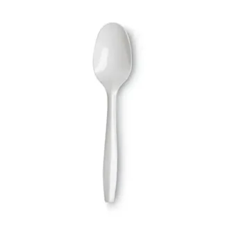 Dixie® Plastic Cutlery, Mediumweight Spoon, White, 1,000/Carton