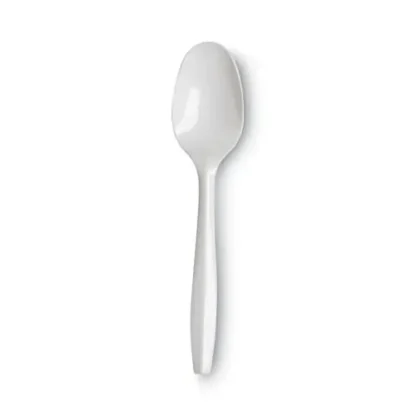 Dixie® Plastic Cutlery, Mediumweight Spoon, White, 1,000/Carton