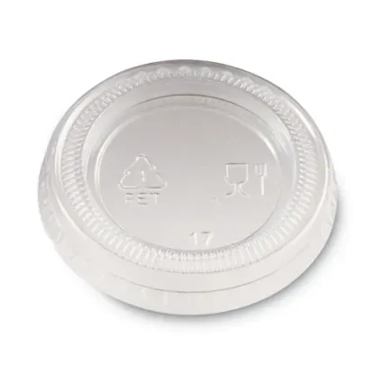 Dixie® Plastic Portion Cup Lid, Fits 1 oz Portion Cups, Clear, 4,800/Carton (Non-Stock Item - Extended Delivery Time)