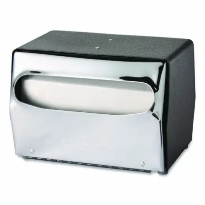 Dixie® Tabletop Napkin Dispenser, Black/Chrome, 7.5" x 6" x 5.3" (Non-Stock Item - Extended Delivery Time)