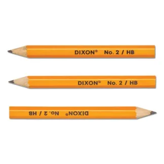 Dixon® Golf Wooden Pencils, 0.7 mm, HB (#2), Black Lead, Yellow Barrel, 144/Box