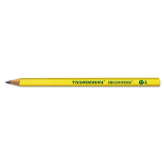 Dixon® Ticonderoga Beginners Woodcase Pencil with Microban, HB (#2), Black Lead, Yellow Barrel, Dozen