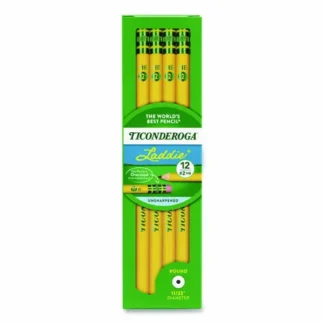 Dixon® Ticonderoga Laddie Woodcase Pencil with Microban, HB (#2), Black Lead, Yellow Barrel, 12/Pack