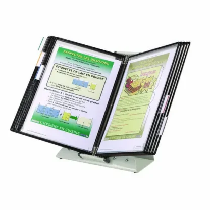 djois® by Tarifold Desktop Reference Starter Set, 10 Antimicrobial Wire-Reinforced Pockets