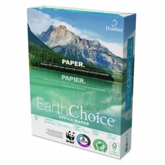 Domtar EarthChoice Office Paper, 92 Bright, 20 lb Bond, 8.5 x 11, White, 500 Sheets per Ream, 10 Reams per Carton