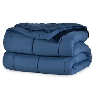 Down-Alternative Blanket with Mink Binding, King Size, 108 x 90