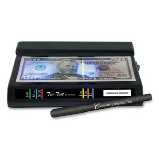 Dri-Mark® Tri Test Counterfeit Bill Detector with Pen for Multiple International Currencies, Black