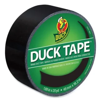 Duck® Colored Duct Tape, Black, 1.88" x 20 yds, 3" Core
