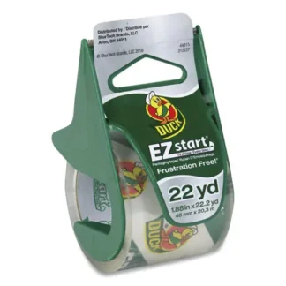 Duck® EZ Start Premium Packaging Tape with Dispenser, Clear, 1.88" x 22.2 yds, 1.5" Core