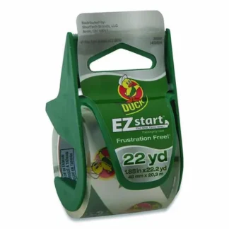 Duck® EZ Start Premium Packaging Tape with Dispenser, 3" Core, 1.88" x 22.2 yds, Clear, 6/Pack