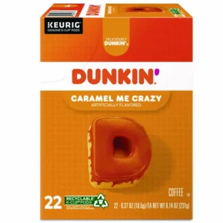 Dunkin'® K-Cup Pods, Caramel Me Crazy, 22/Box