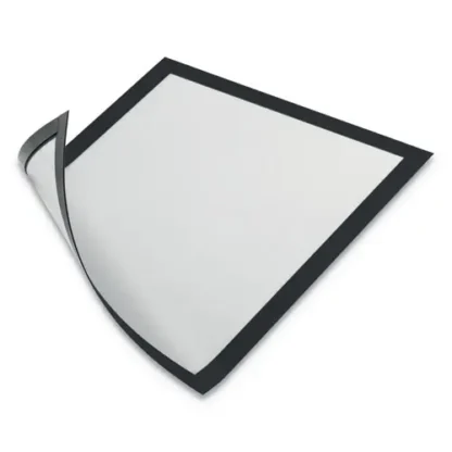 Durable® DURAFRAME Magnetic Sign Holder, Black Frame, 2/Pack