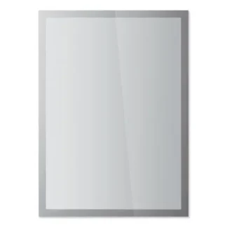Durable® DURAFRAME SUN Sign Holder, Silver, Double-Sided, 11 x 17, 2/Pack