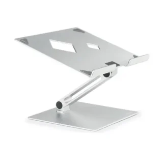 Durable® Folding Adjustable Laptop Mount, Silver, Supports 11 lbs