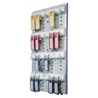 Durable® Key Rack, 24-Tag Capacity, Plastic, Gray