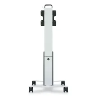 Durable® COWORKSATION Mobile TV/Monitor Cart, Engineered Wood, 3 Shelves, White, 22.5" x 22.6" x 50.89", 40 lb Capacity