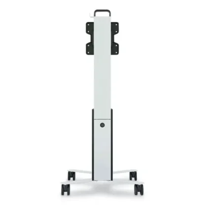 Durable® COWORKSATION Mobile TV/Monitor Cart, Engineered Wood, 3 Shelves, White, 22.5" x 22.6" x 50.89", 40 lb Capacity