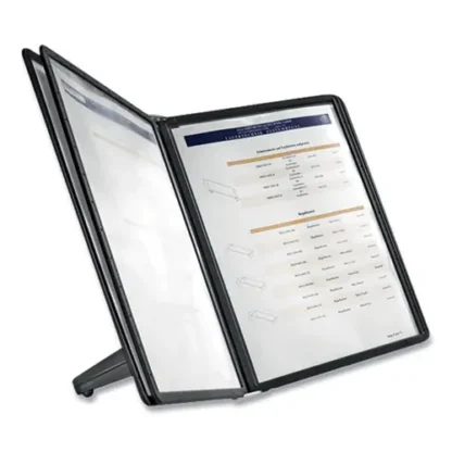 Durable® SHERPA SoHo Document Holder, 10 Panels, Black Borders