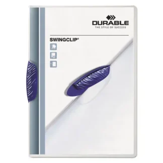 Durable® Swingclip Clear Report Cover, Swing Clip, 8.5 x 11, Clear/Clear, 25/Box