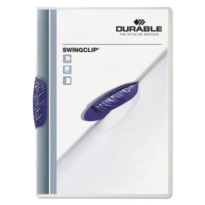 Durable® Swingclip Clear Report Cover, Swing Clip, 8.5 x 11, Clear/Clear, 25/Box