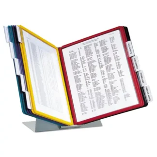Durable® VARIO Reference Desktop System, 10 Panels, Assorted Borders and Panels