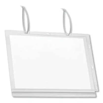 Durable® Water Resistant Sign Holder Pockets with Cable Ties, 8.5 x 11, Clear Frame, 5/Pack